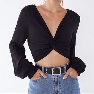 *SOLD* Urban Outfitters black twist front blouse